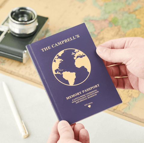 Personalised Family Passport Adventure Notebook Journal - Oakdene Designs