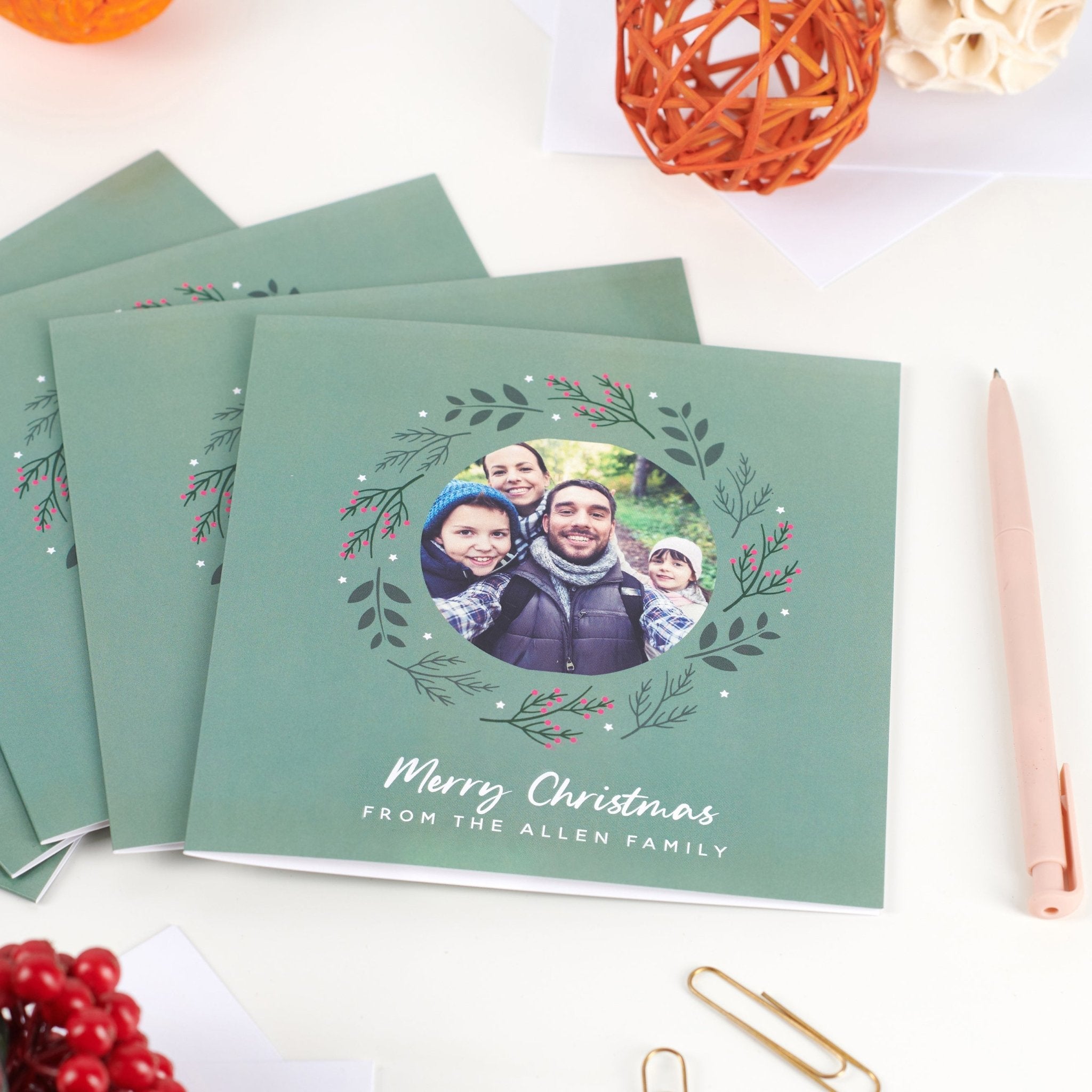 Personalised Family Photo Christmas Cards - Oakdene Designs