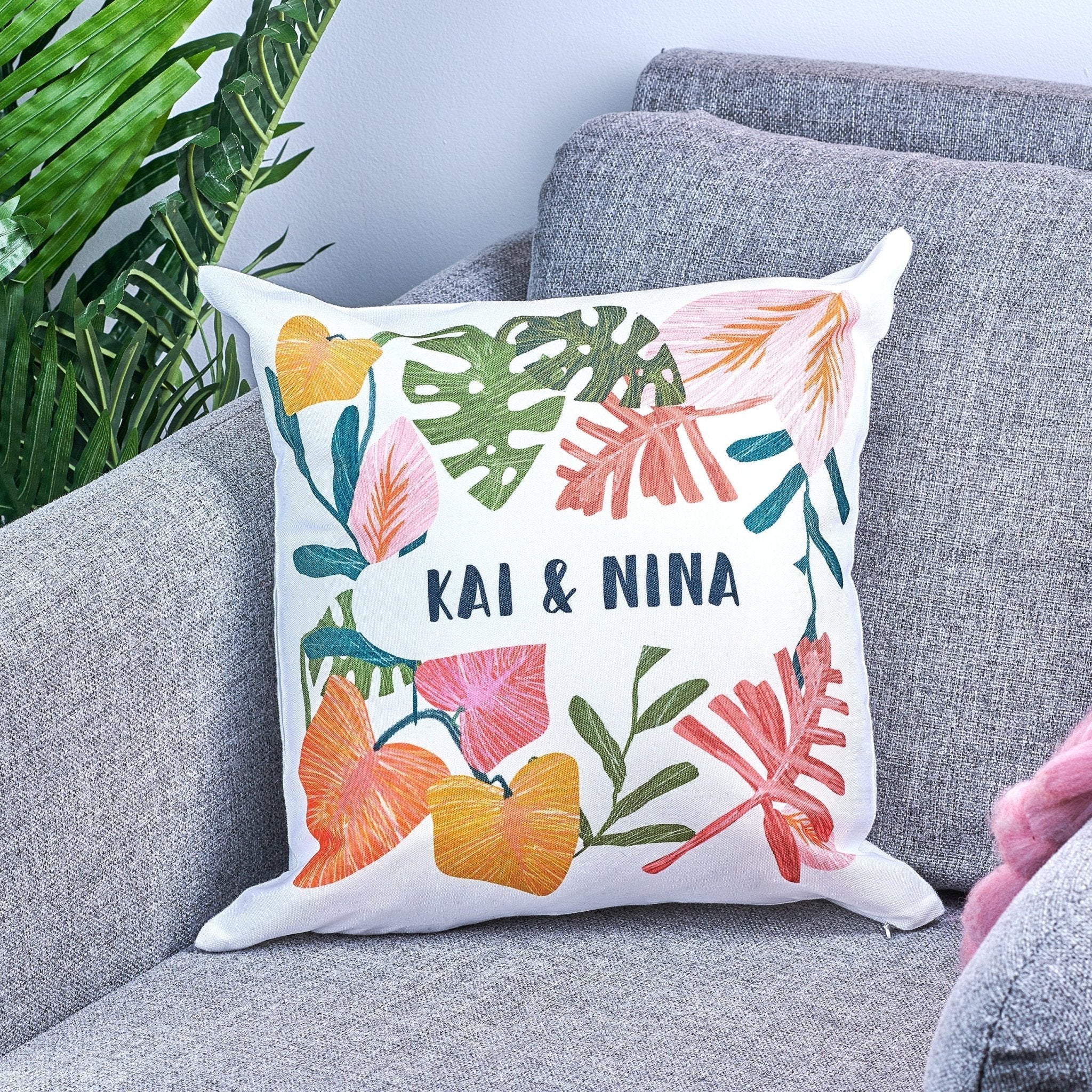 Personalised Floral Cushion - Oakdene Designs