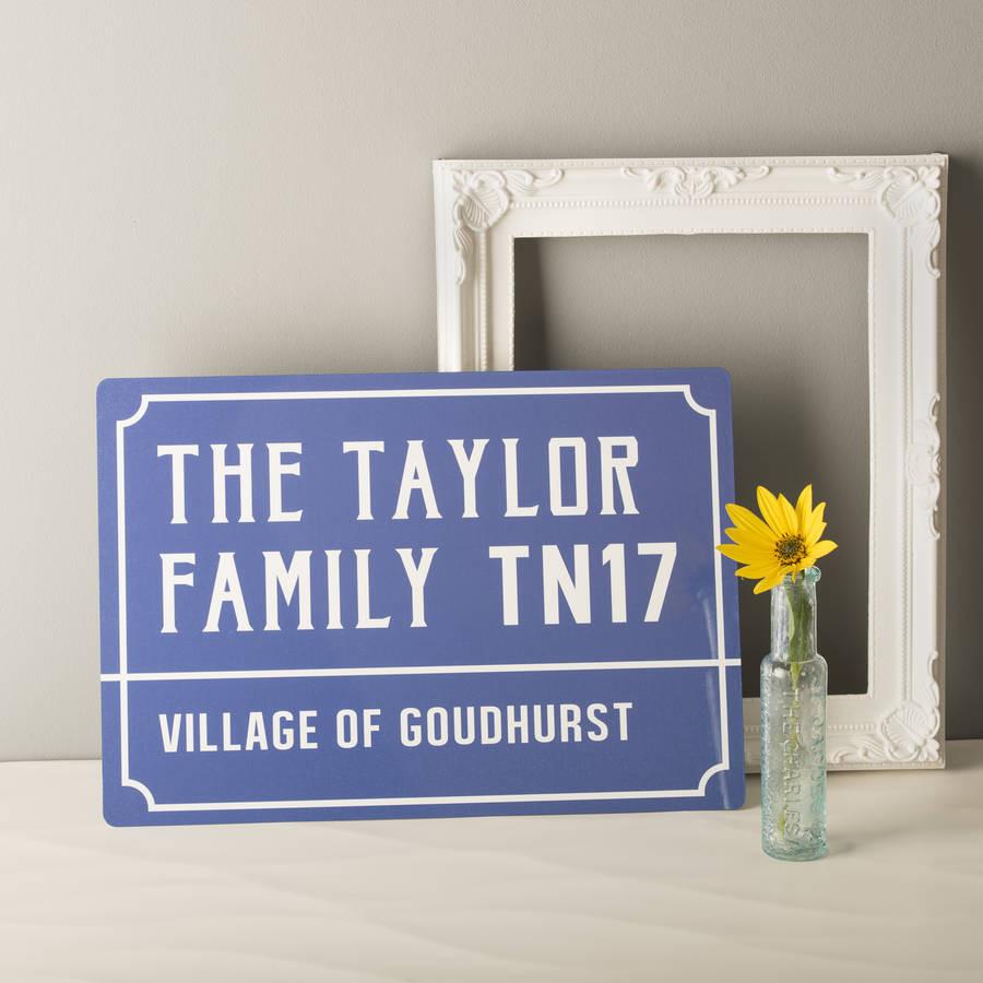 Personalised French Style Metal Street Sign - Oakdene Designs