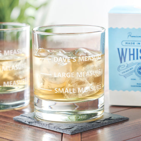 Personalised Funny Whisky Measurements Glass - Oakdene Designs