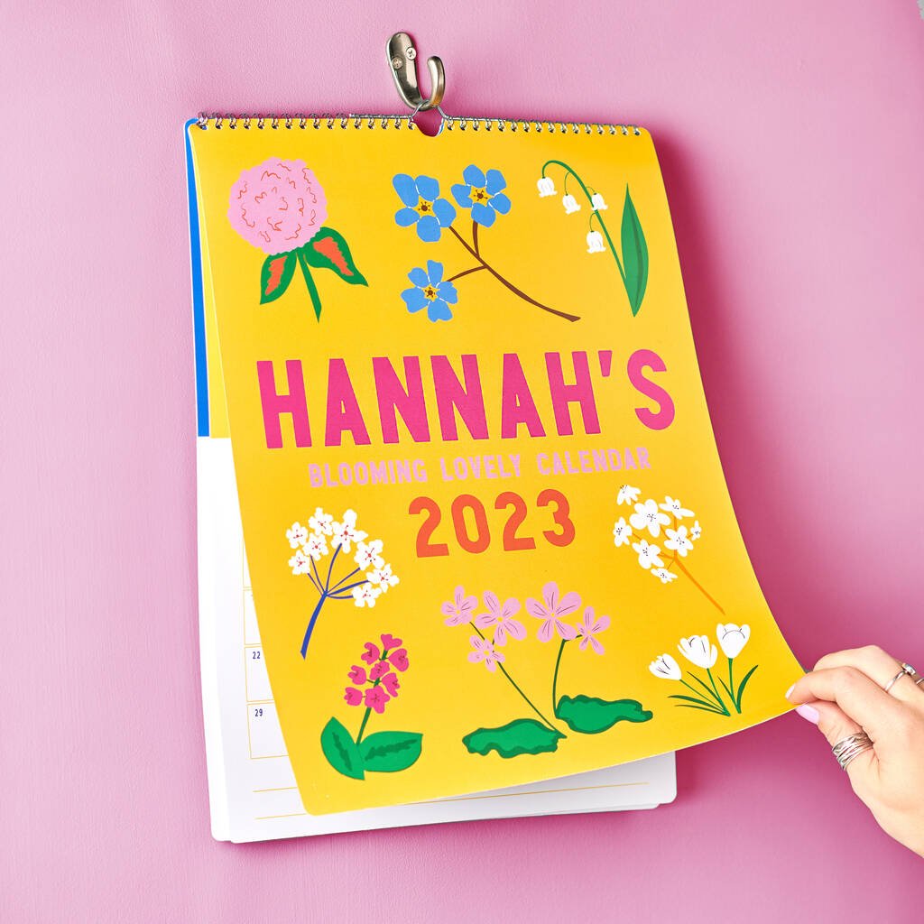 Personalised Garden Flower Wall Calendar - Oakdene Designs