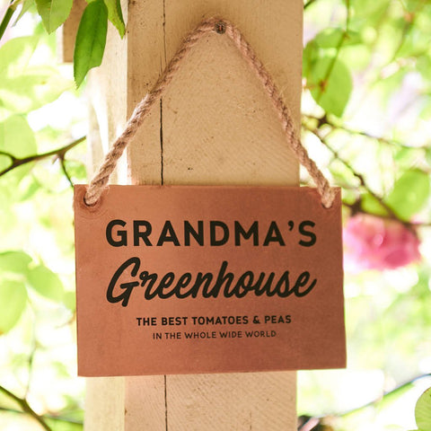 Personalised Greenhouse Copper And Rope Garden Sign - Oakdene Designs