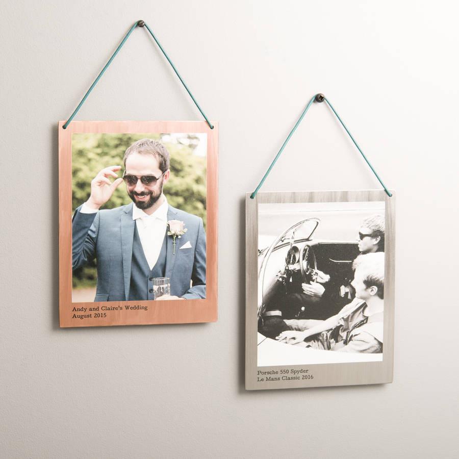 Personalised Hanging Copper And Steel Photo Print - Oakdene Designs