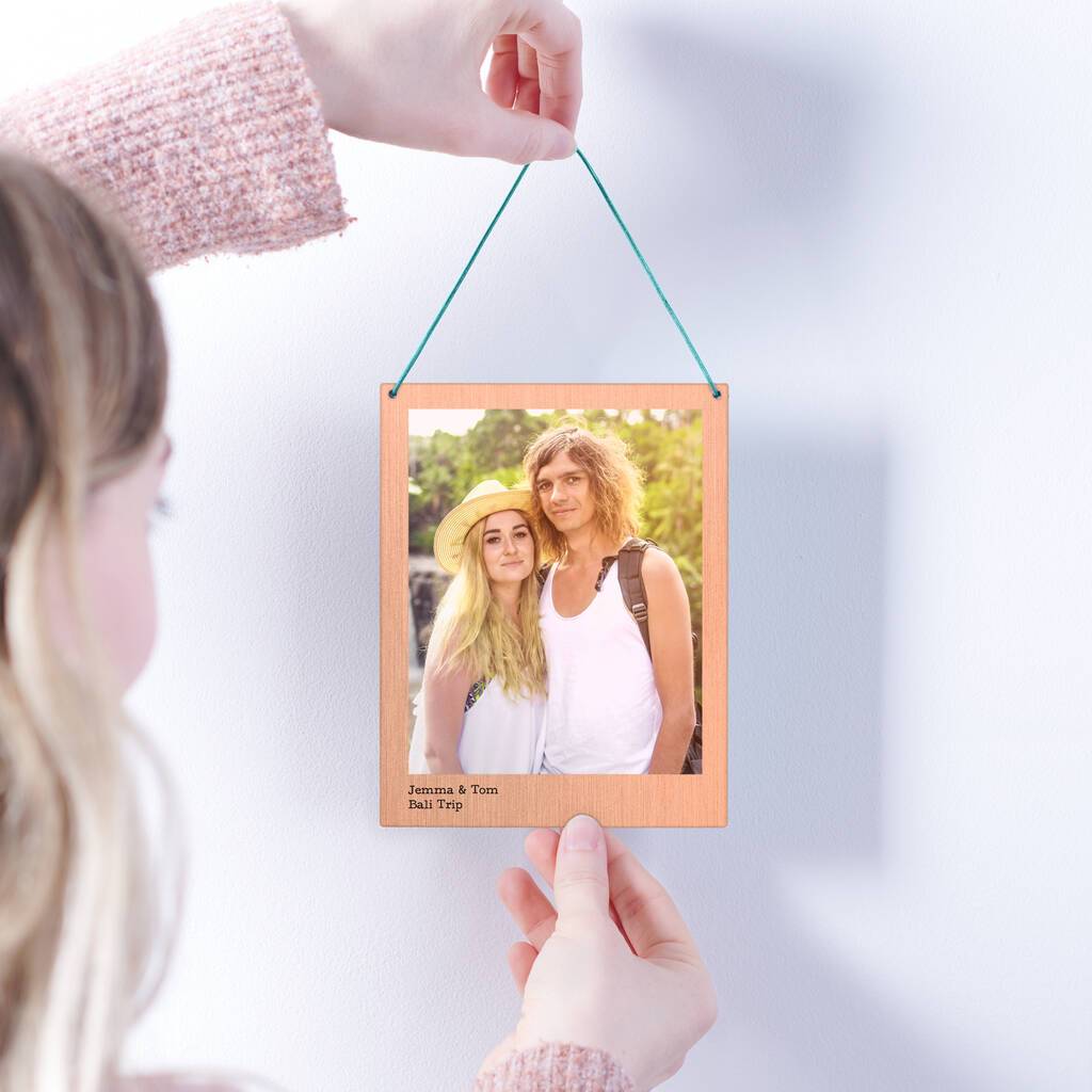 Personalised Hanging Copper And Steel Photo Print - Oakdene Designs