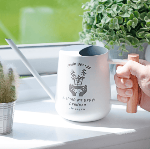 Personalised 'Helping Me Grow' Home Indoor Watering Can - Oakdene Designs