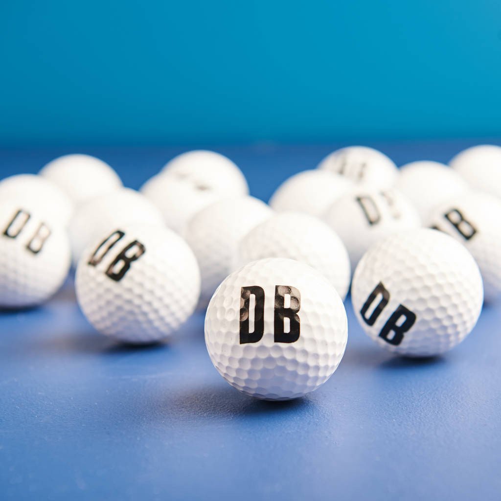 Personalised Initialed Golf Balls And Bag - Oakdene Designs