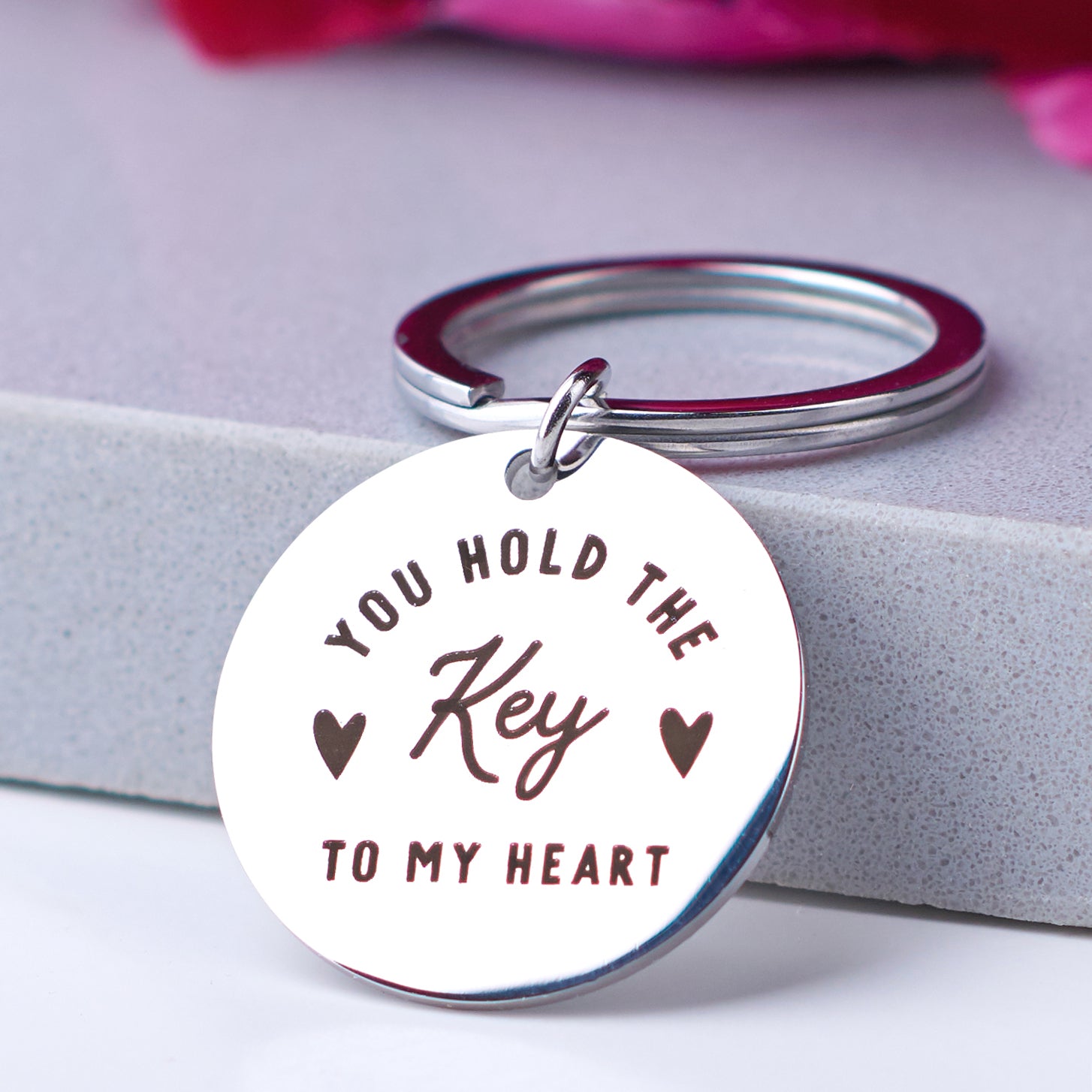 Personalised Key To My Heart Keyring - Oakdene Designs