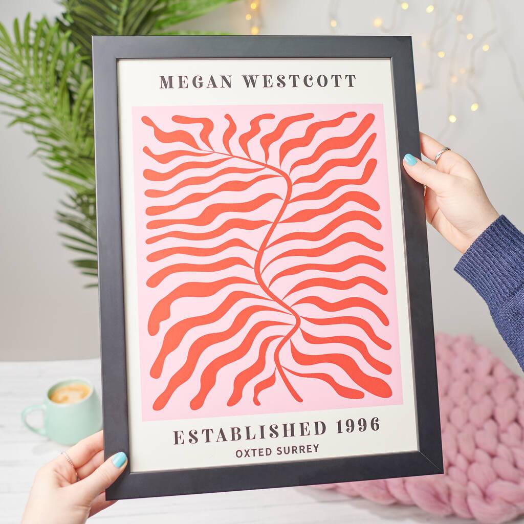 Personalised Matisse Style Abstract Wall Print - Oakdene Designs