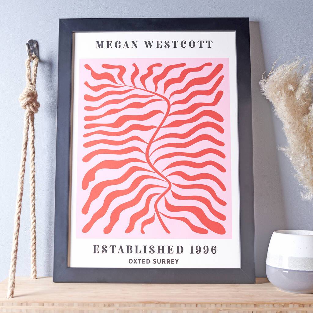 Personalised Matisse Style Abstract Wall Print - Oakdene Designs