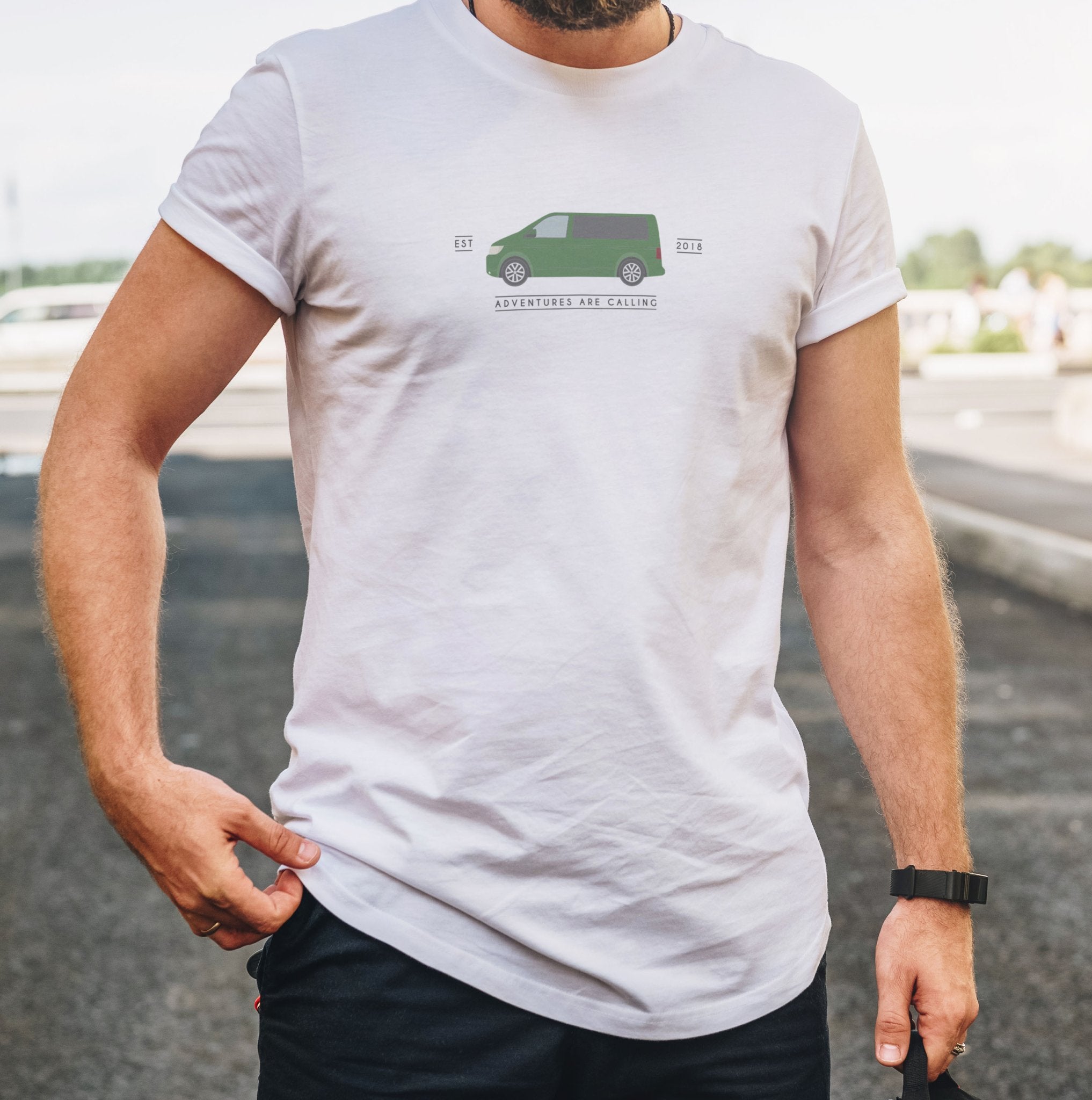 Personalised Men's Campervan T Shirt - Oakdene Designs