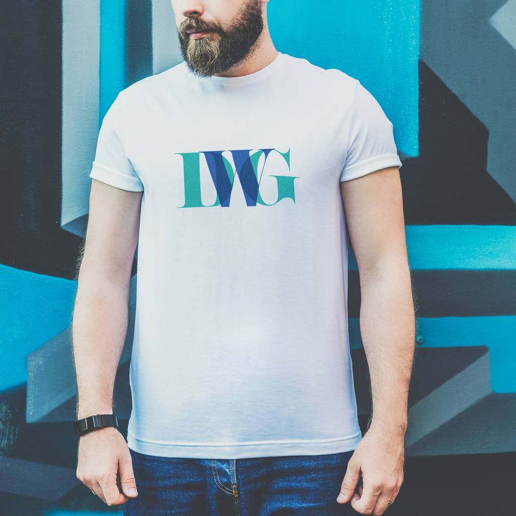 Personalised Men's Monogram T Shirt - Oakdene Designs