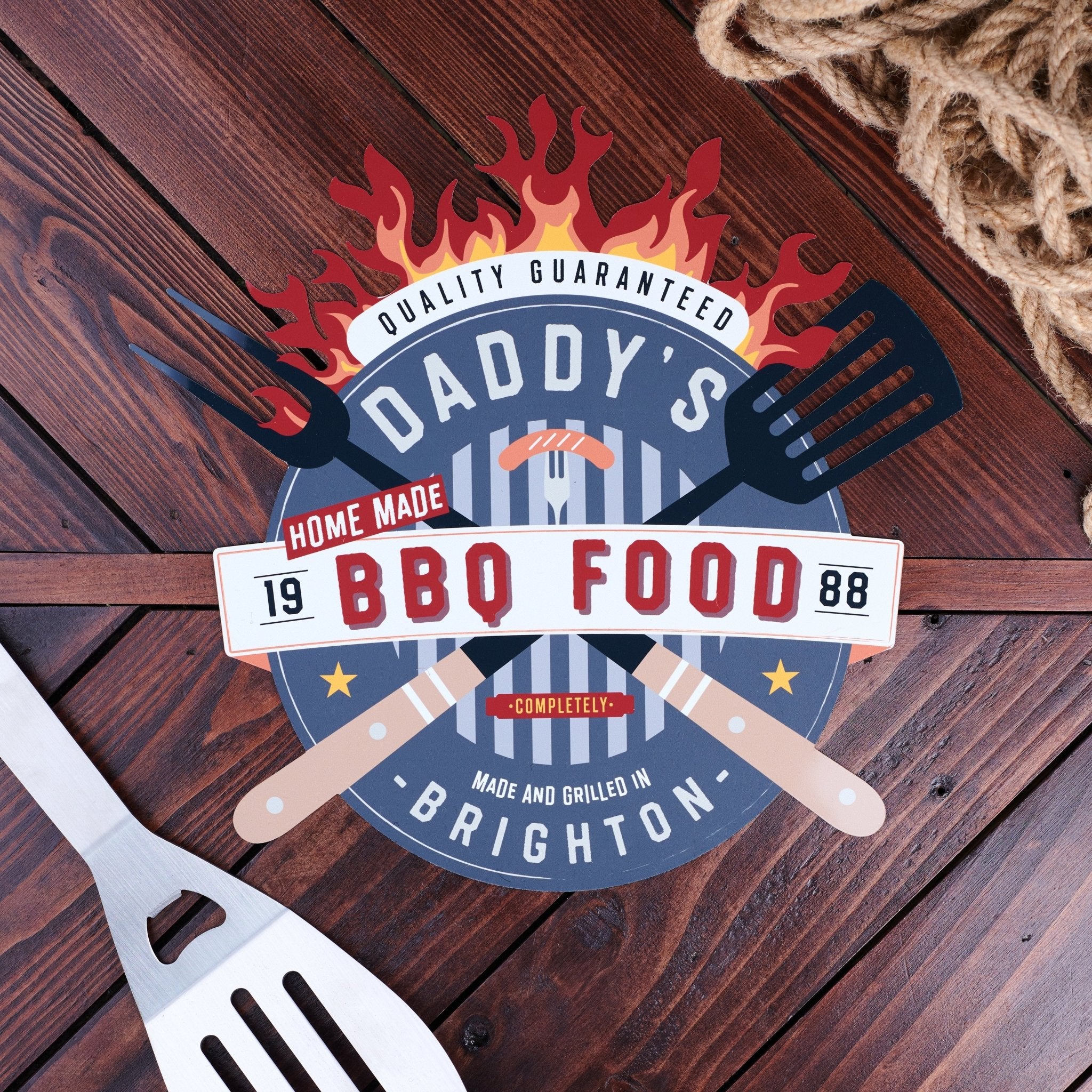 Personalised Metal BBQ Sign - Oakdene Designs