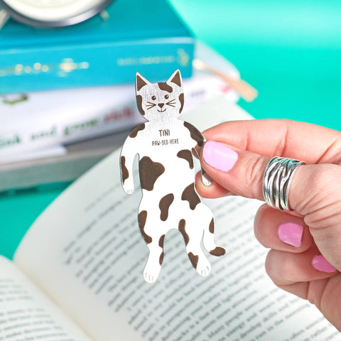 Personalised Metal Cat Lovers Bookmark - Oakdene Designs