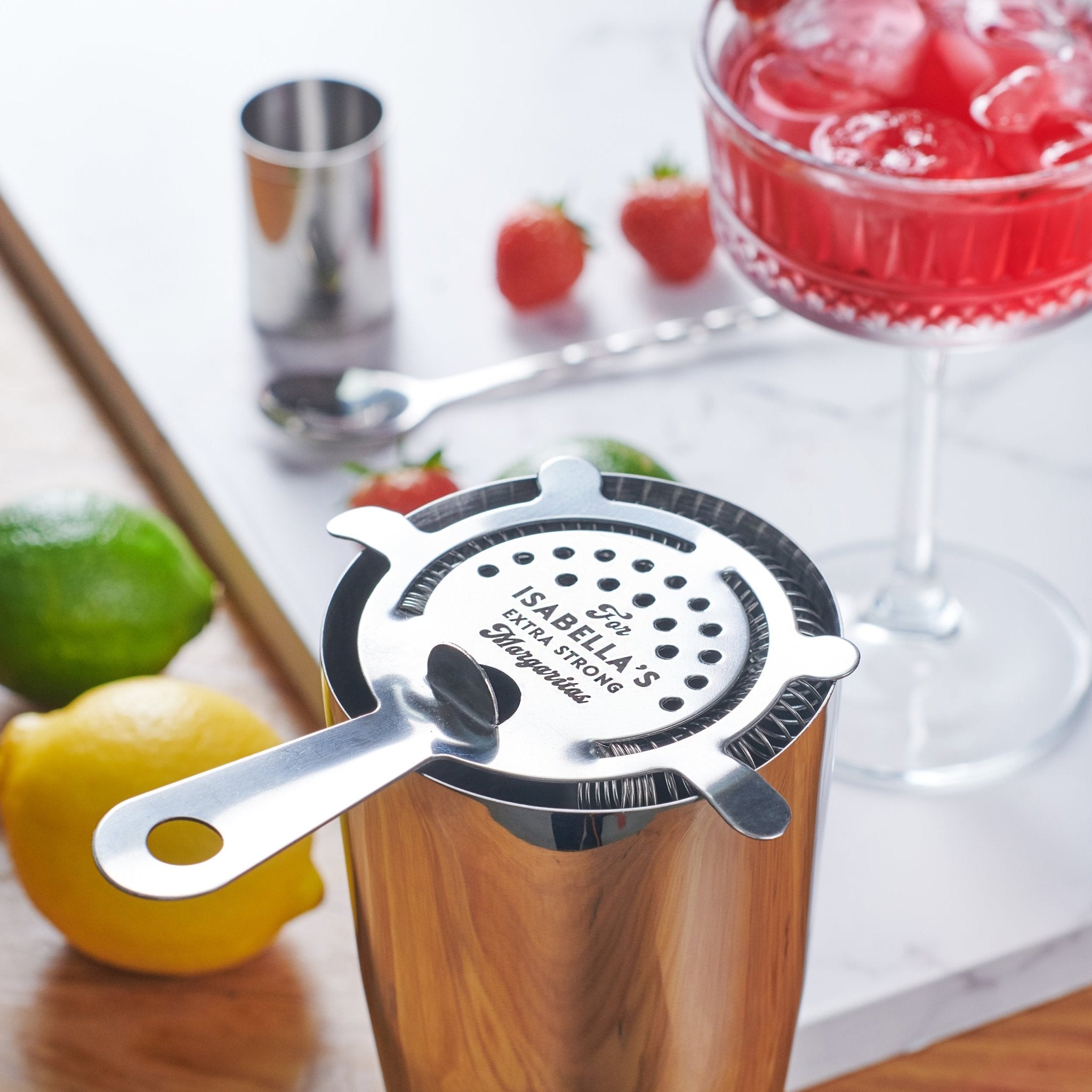 Personalised Metal Cocktail Strainer - Oakdene Designs