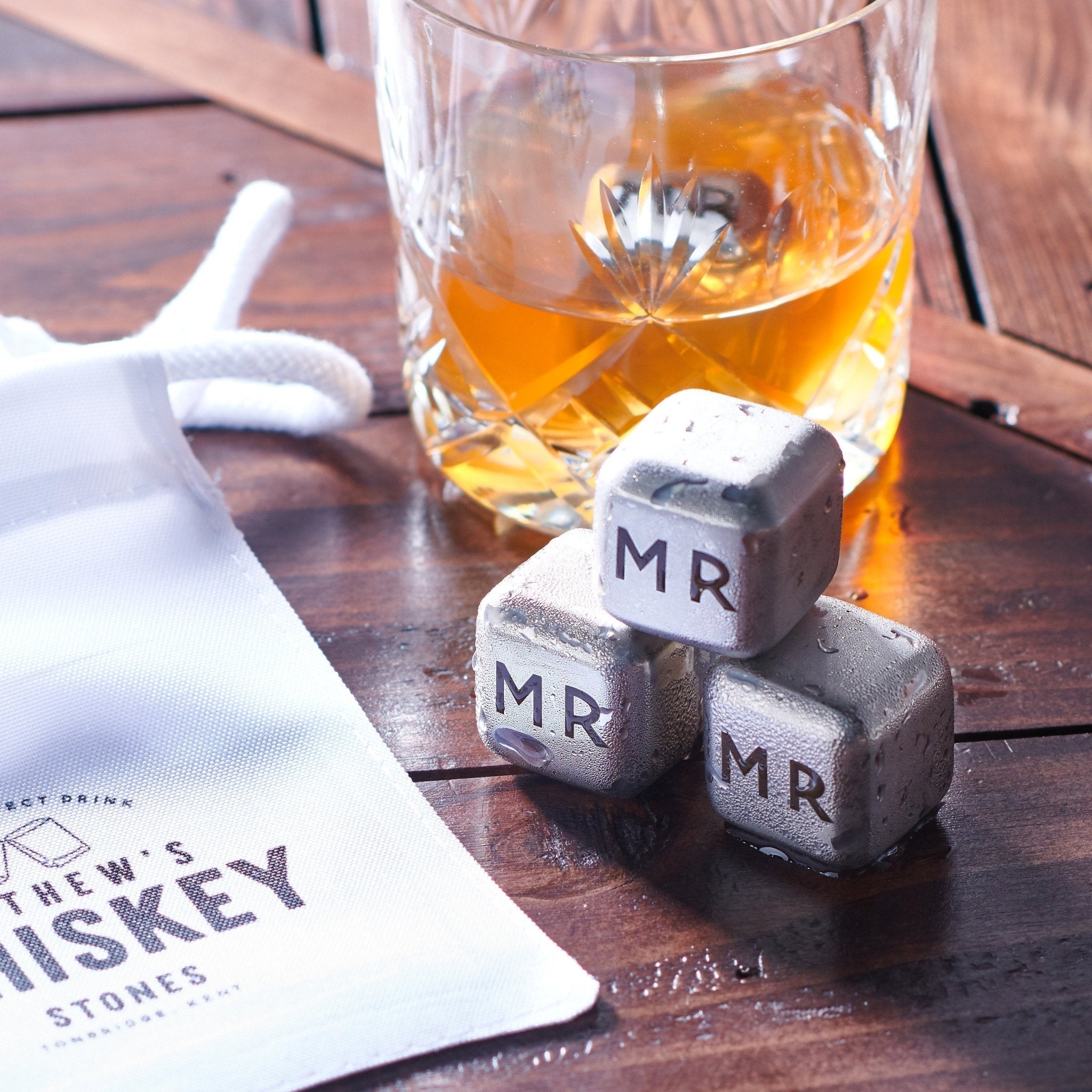 Personalised Metal Whisky Cubes - Oakdene Designs