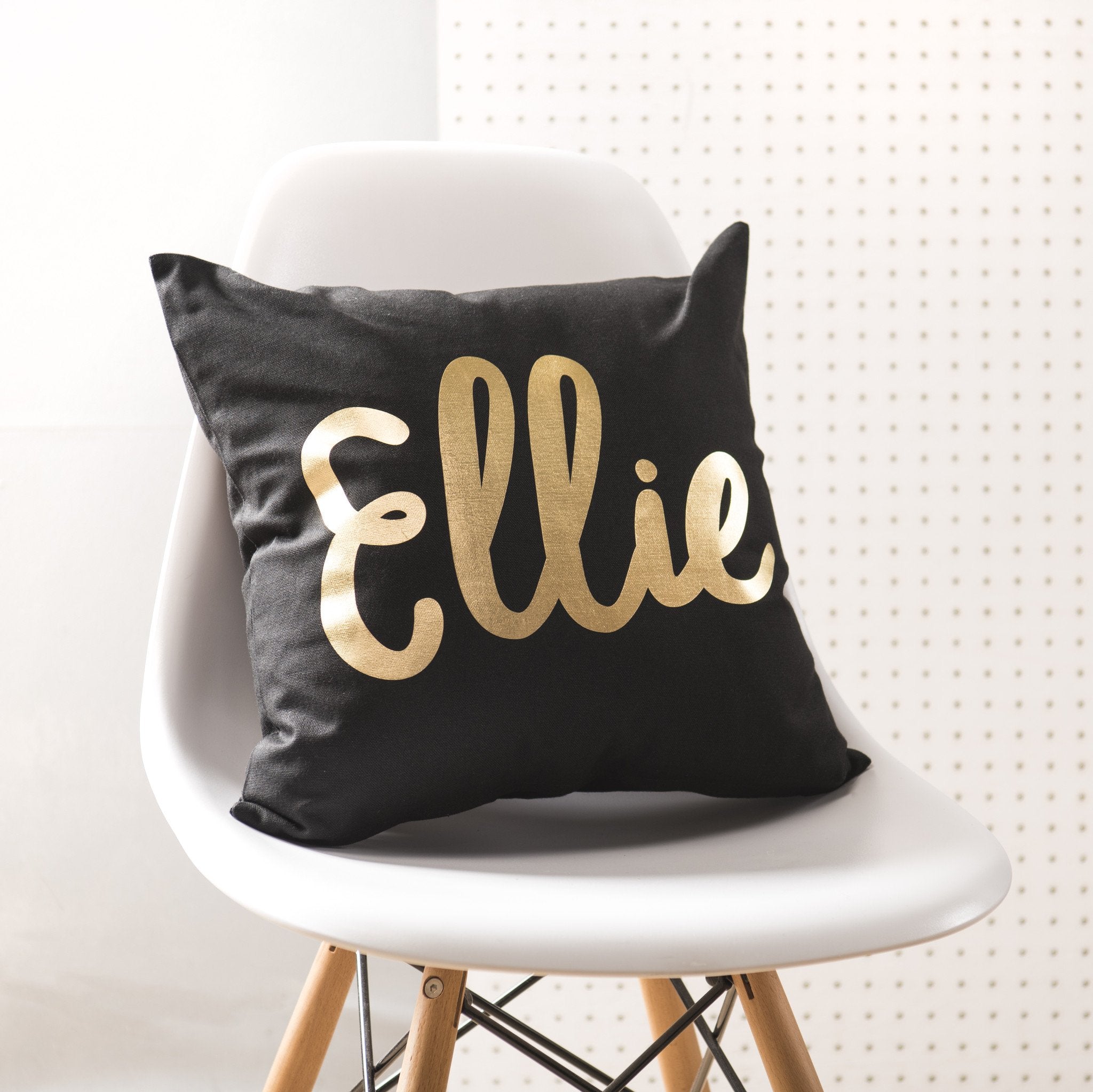 Personalised Metallic Name Cushion - Oakdene Designs