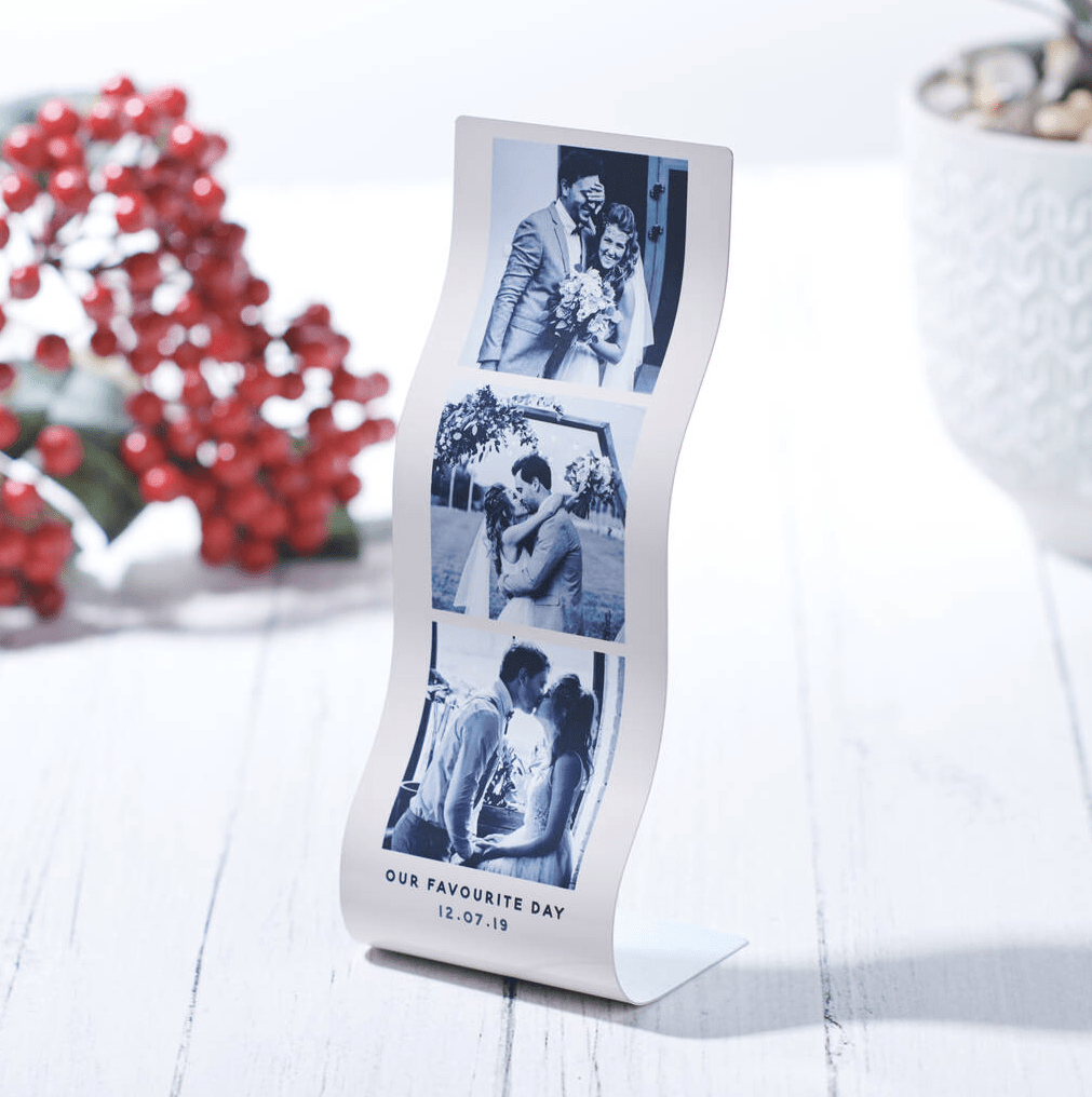 Personalised Mini Metal Wedding Photo Reel Print - Oakdene Designs