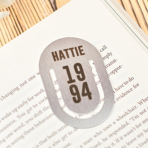 Personalised Mini Metal Year Bookmark - Oakdene Designs