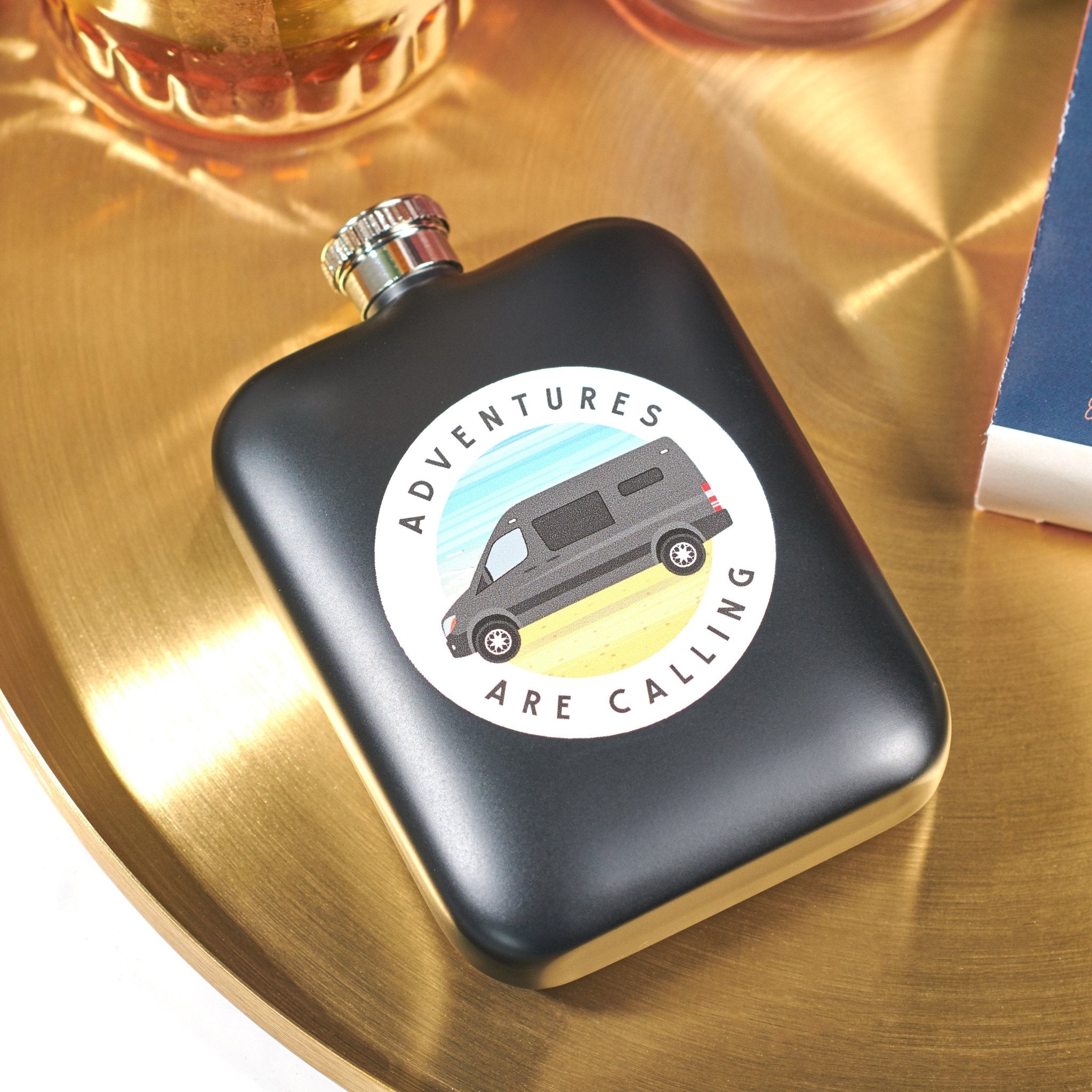 Personalised Motorhome Adventures Hip Flask - Oakdene Designs