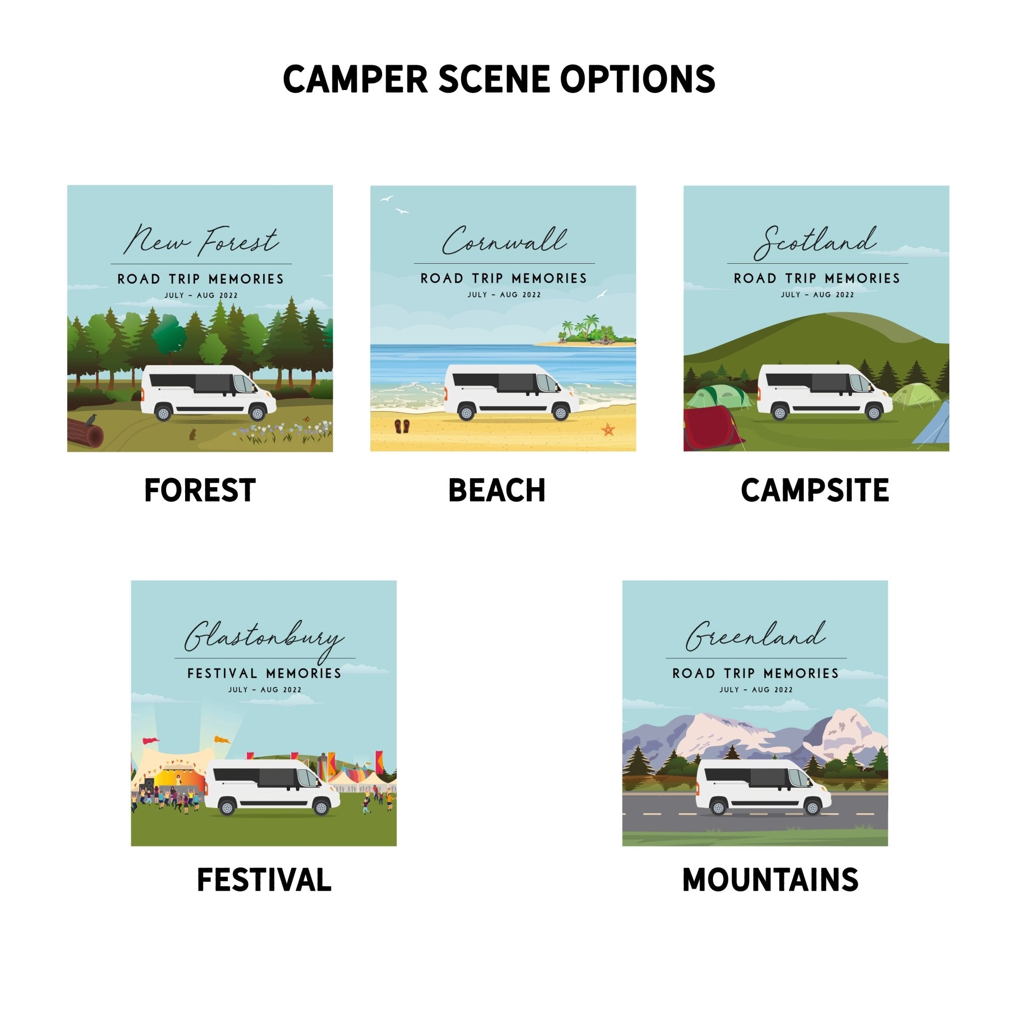 Personalised Motorhome Road Trip Pop Out Box - Oakdene Designs