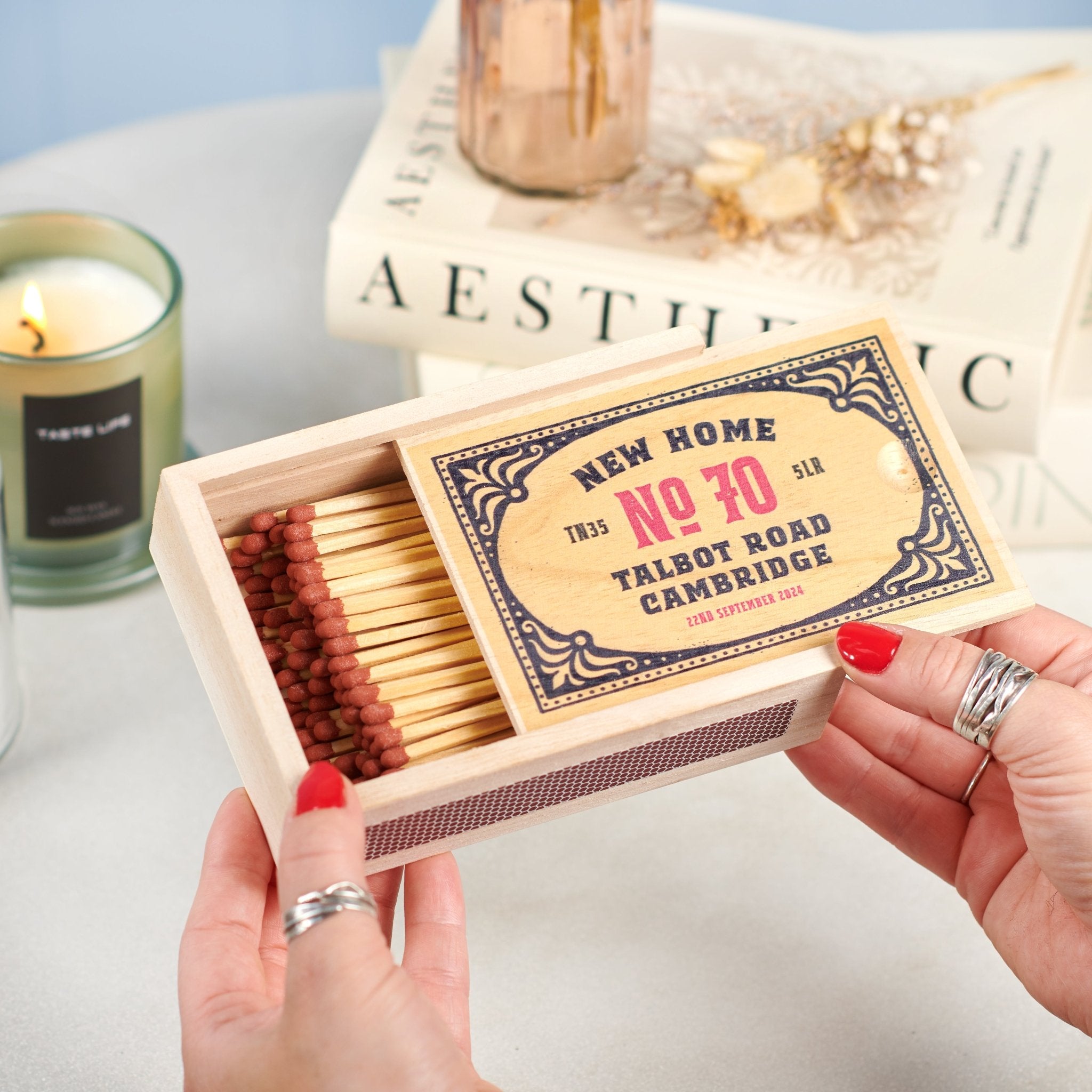 Personalised New Home Wooden Matchbox - Oakdene Designs