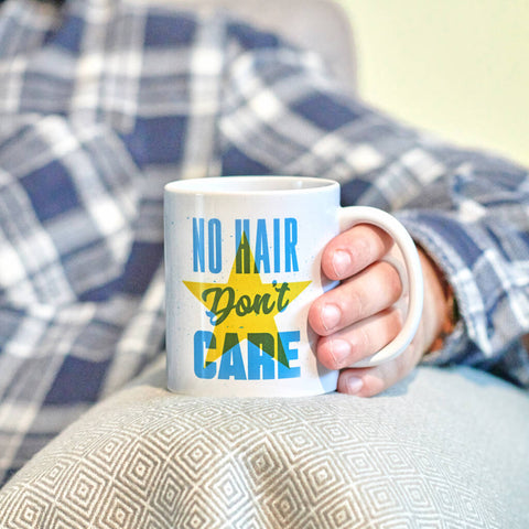 Personalised "No Hair Don't Care" Mug - Oakdene Designs