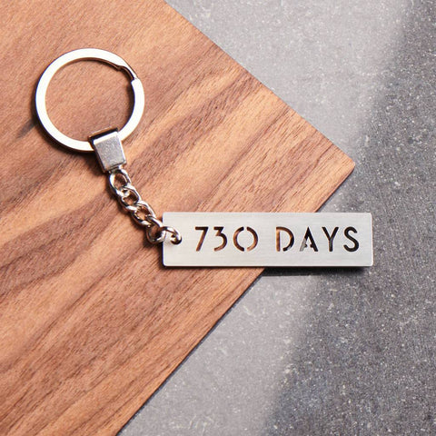 Personalised Number Of Days Metal Keyring - Oakdene Designs