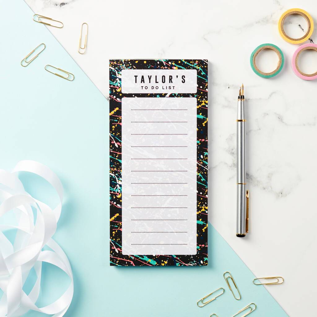 Personalised Patterned To Do Planner Notepad - Oakdene Designs