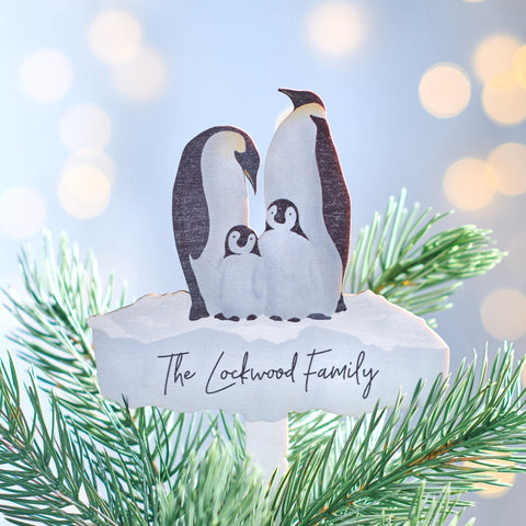 Personalised Penguin Family Tree Topper - Oakdene Designs