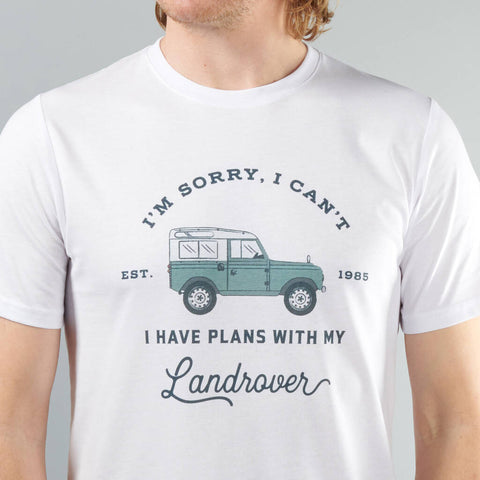 Personalised 'Plans with Landrover' T Shirt - Oakdene Designs