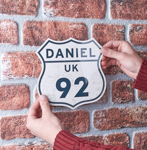 Personalised Route 66 Metal Sign - Oakdene Designs