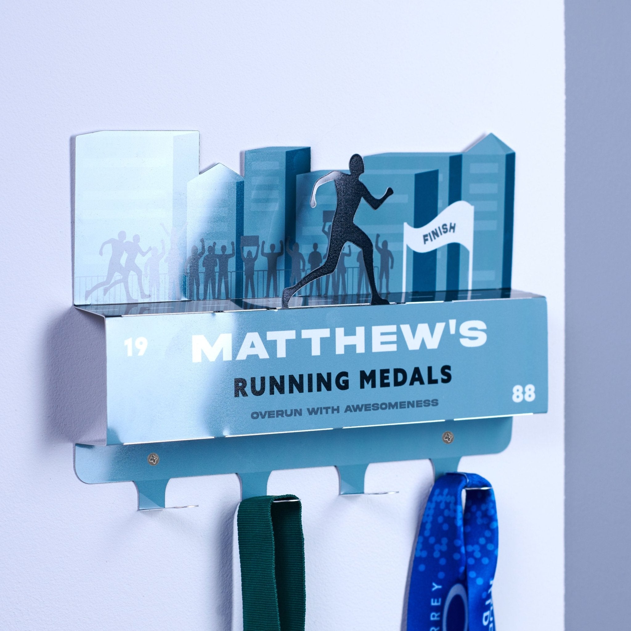 Personalised Running Medal Hook - Oakdene Designs