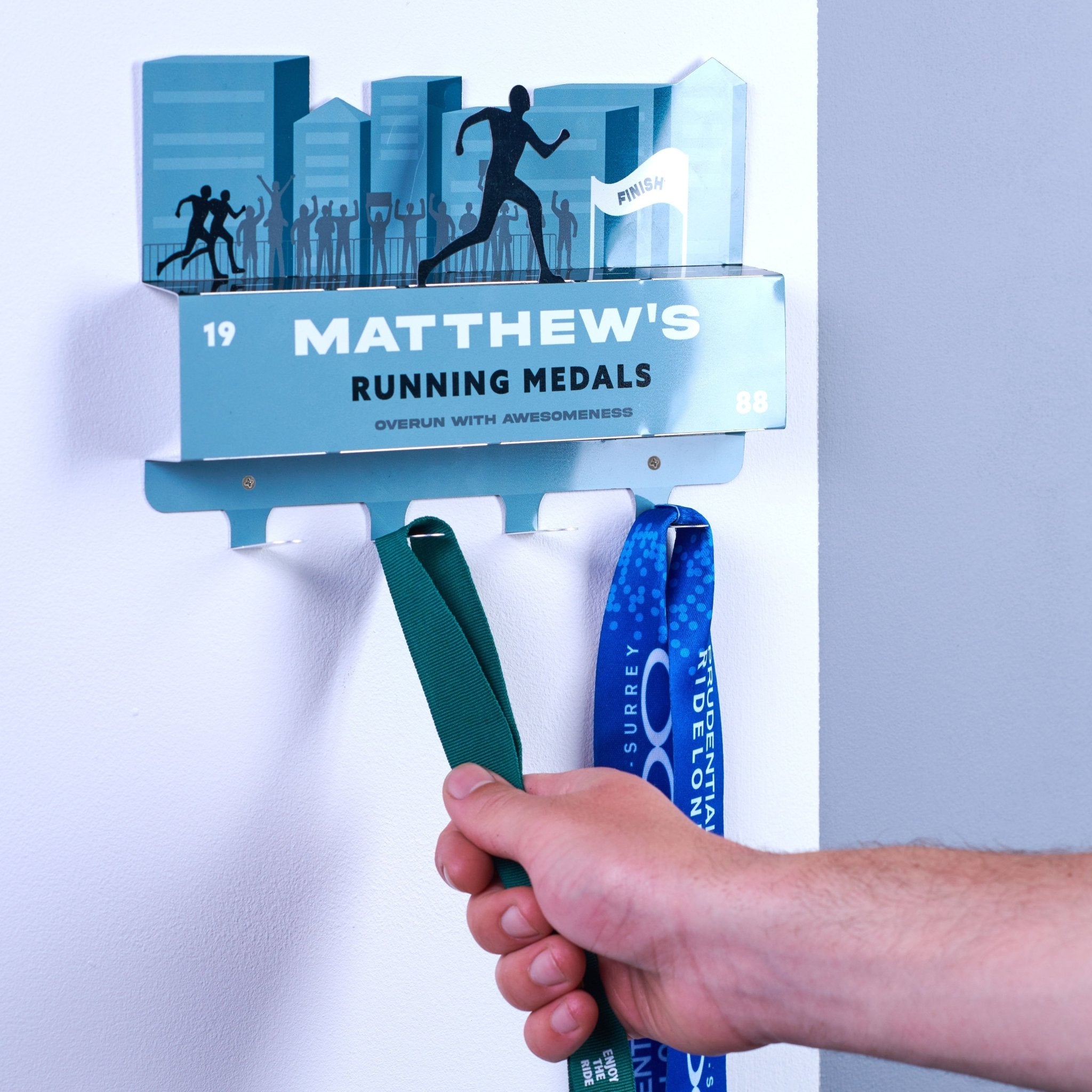 Personalised Running Medal Hook - Oakdene Designs