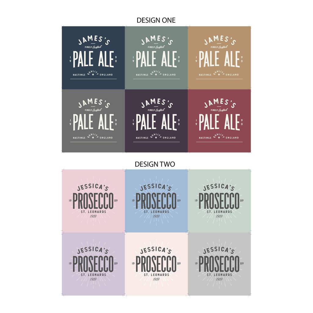 Personalised Set Of Six Beer Mats - Oakdene Designs