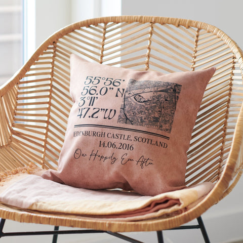 Personalised Special Location Map Cushion - Oakdene Designs