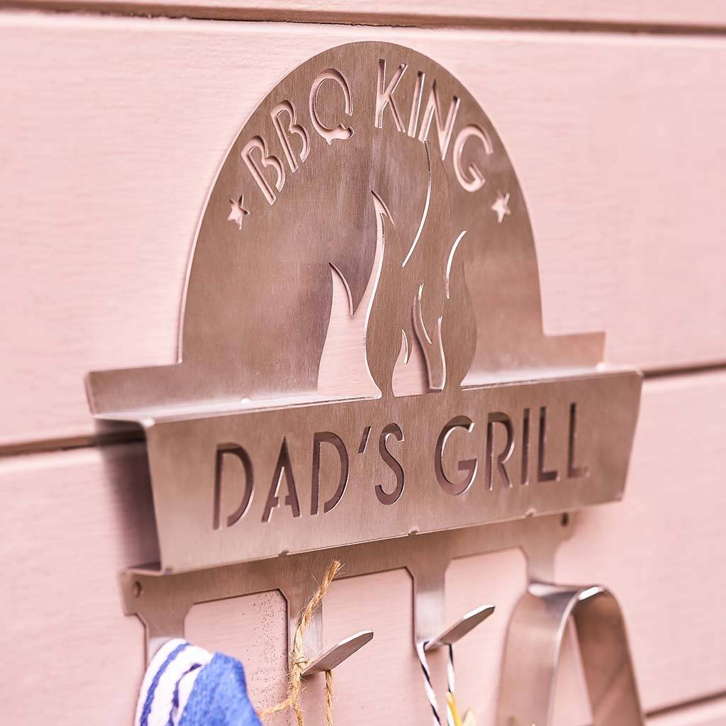 Personalised Stainless Steel BBQ Tool Rack - Oakdene Designs