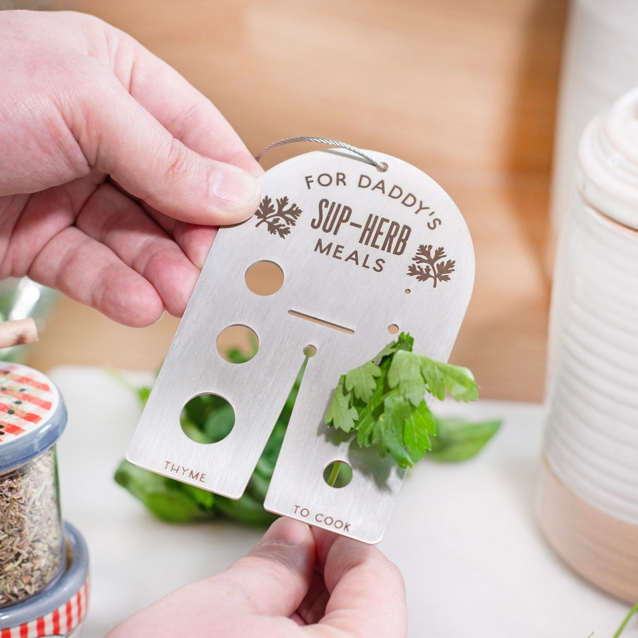 Personalised Stainless Steel Kitchen Herb Stripper - Oakdene Designs