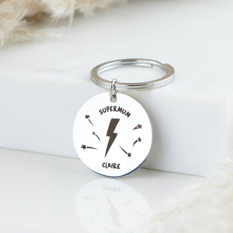 Personalised Supermum Keyring - Oakdene Designs