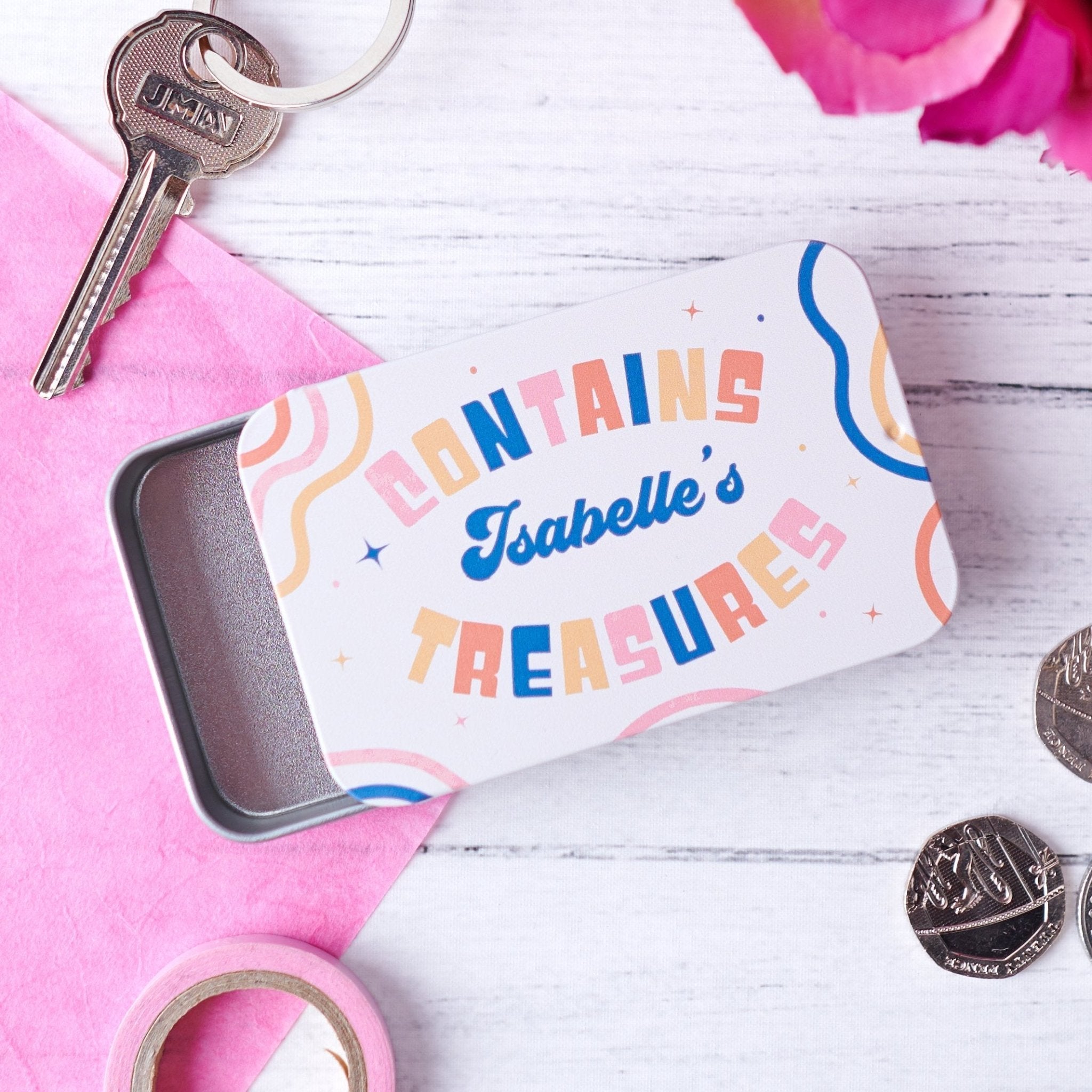 Personalised Treasures Pocket Tin - Oakdene Designs