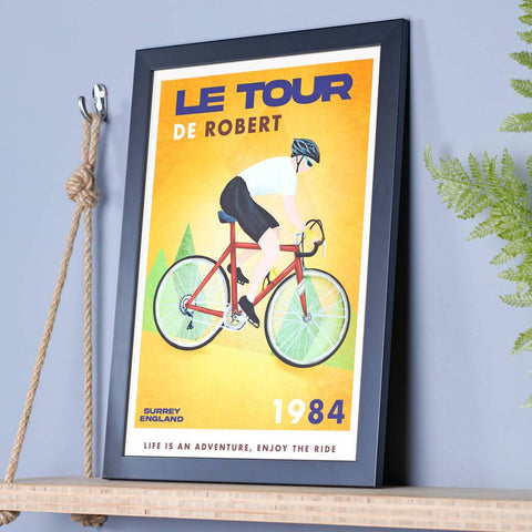 Personalised Vintage Style Road Bike Print - Oakdene Designs