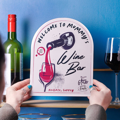 Personalised Vintage Wine Bar Metal Sign - Oakdene Designs