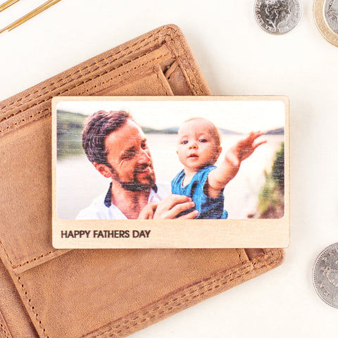 Personalised Wooden Photo Wallet Card - Oakdene Designs