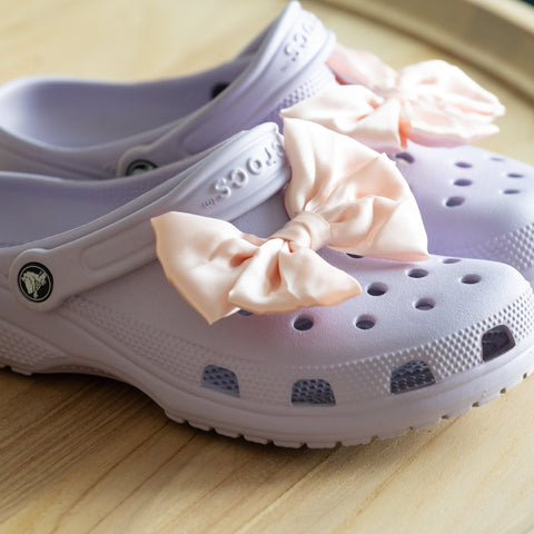 Satin Bow Croc Shoe Charms - Oakdene Designs