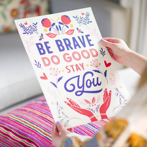 'Stay You' Positive Typography Print - Oakdene Designs