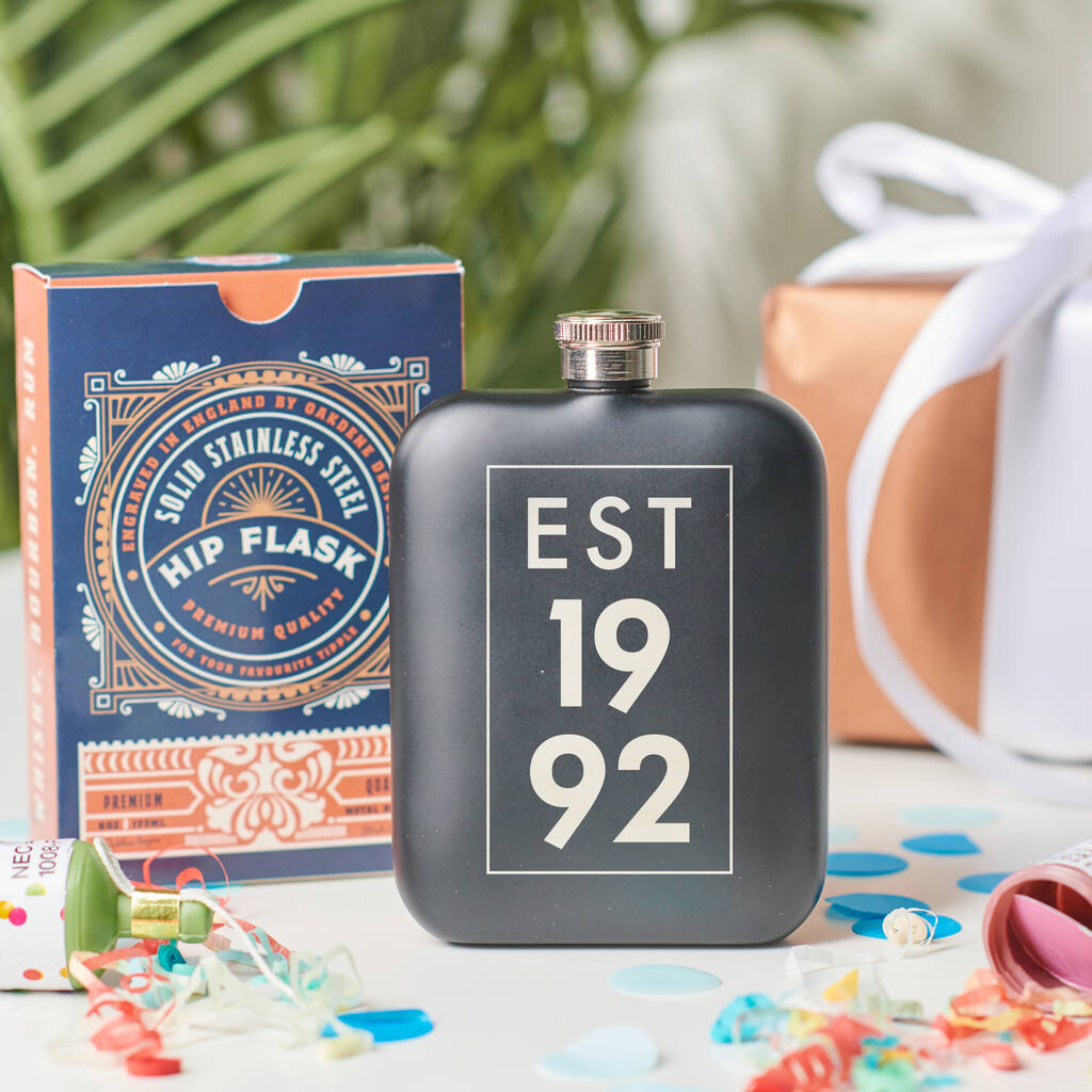 Oakdene Designs Food / Drink Personalised 30th Birthday Year Hip Flask