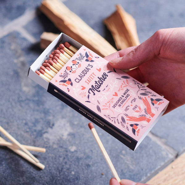 Personalised Retro Style Couples Matchbox And Matches